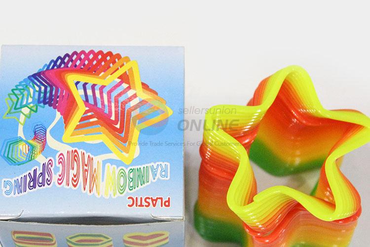 Popular Wholesale Magic Rainbow Coil Spring Slinky Colorful Novelties Educational Toy