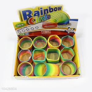 Good Factory Price Funny Spring Plastic Circle Toys Rainbow Magic Spring