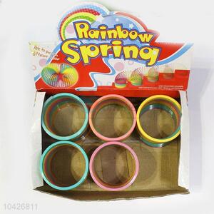 Best Sale 6pcs Magic Rainbow Coil Spring Slinky Colorful Novelties Educational Toy