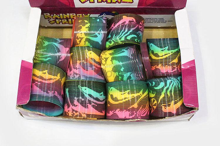 China Wholesale 12pcs Magic Rainbow Coil Spring Slinky Colorful Novelties Educational Toy