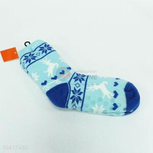 Hot sale elk&snowflake printed women socks