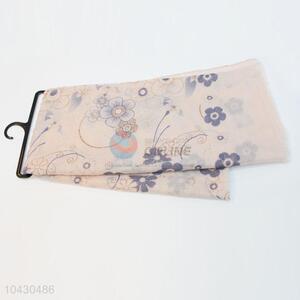 New Design Flower Pattern Polyester Cotton Scarf