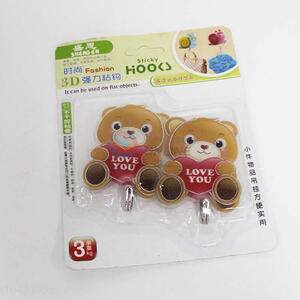 Promotional 2pcs Bear Design Sticky Hooks for Sale