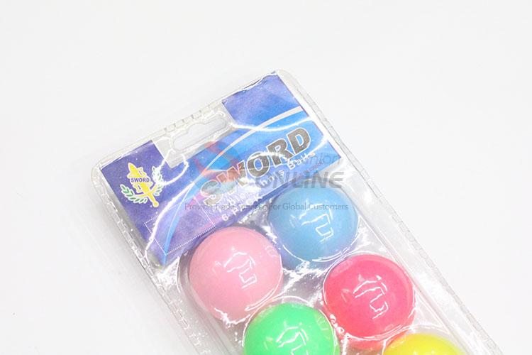 6PCS Colorful Pingpang ball / table tennis ball