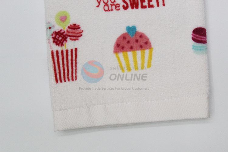 Hot sale printed tea towels,square kitchen towels 100% cotton