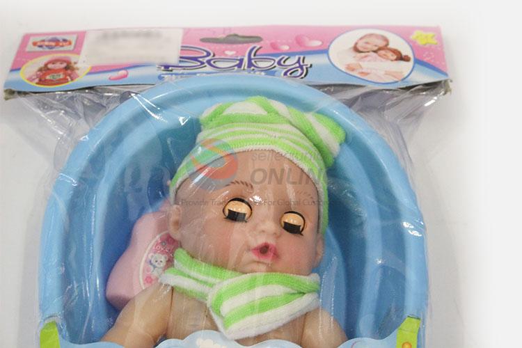 Reasonable Price 10-inch Child with Bath Tub Infant Baby Doll for Kids