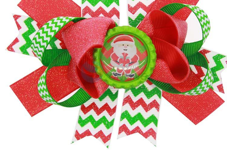 New Style Christmas Bowknot Hair Clip Colorful Hairpin For Baby