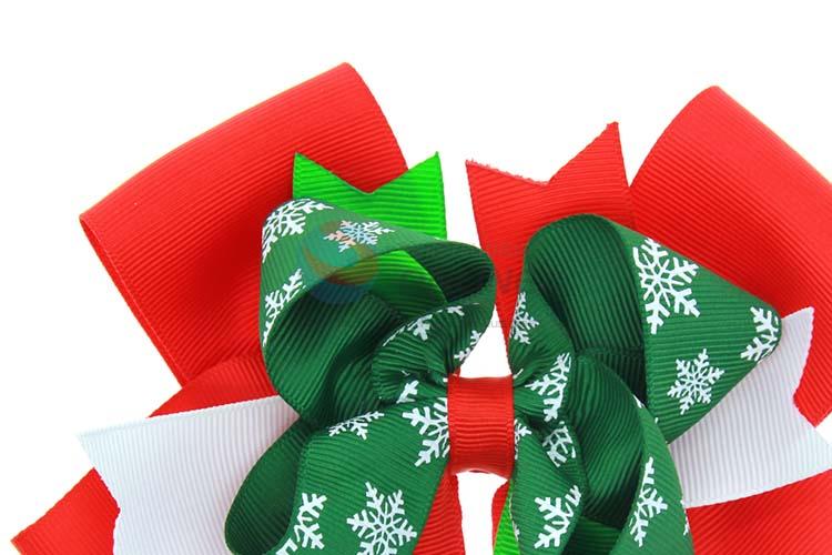 New Arrival Colorful Christmas Bowknot Hairpin For Girl