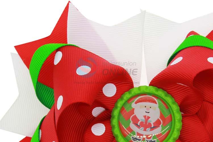 Best Price Christmas Bowknot Hairpin Colorful Hair Clip