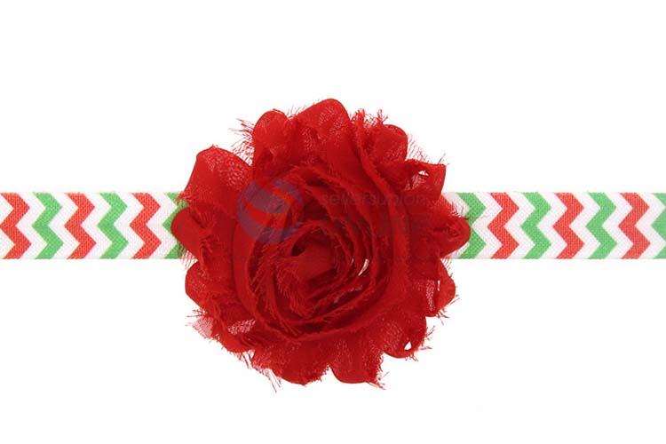 Wholesale Handmade Flower Christmas Hair Band For Baby