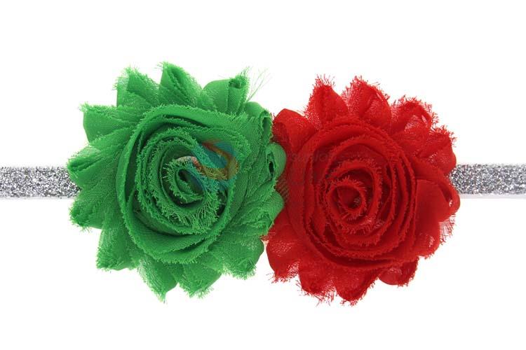 Cheap Colorful Christmas Headband Baby Flower Hair Band