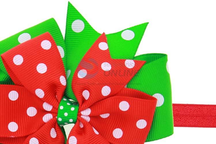 Wholesale Handmade Bowknot Christmas Hair Band Cheap Headband