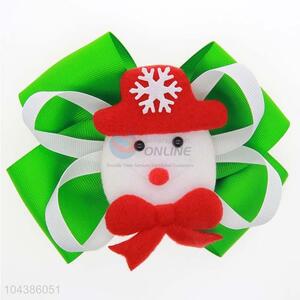 Good Quality Christmas Snowman Bowknot Hairpin For Children