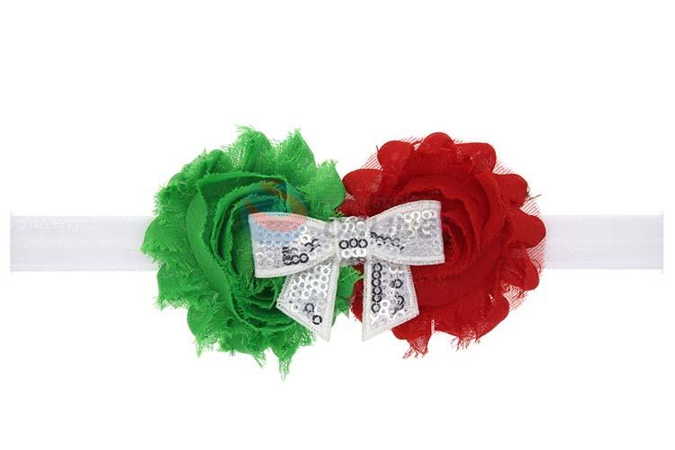 Creative Design Christmas Flower Bowknot Headband Baby Hair Band