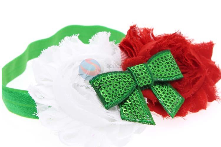 Creative Design Christmas Flower Bowknot Headband Baby Hair Band