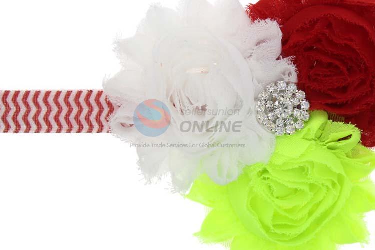 Wholesale Colorful Christmas Handmade Flower Headband For Baby