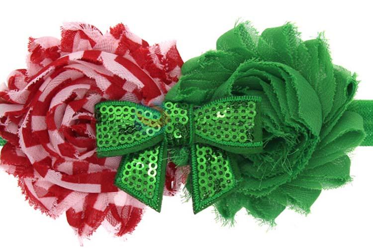 Custom Colorful Christmas Headwear Flower Bowknot Hair Band