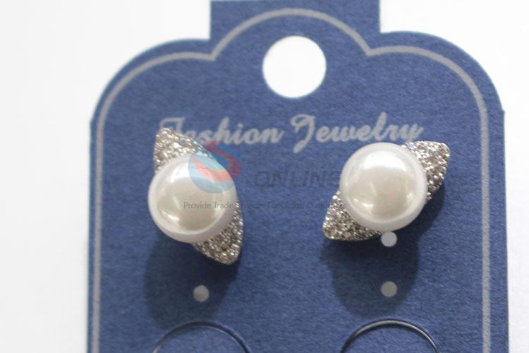 Hot sale pearl&zircon ear stub