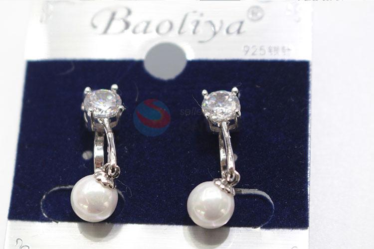 Top quality new style pearl&zircon ear stub