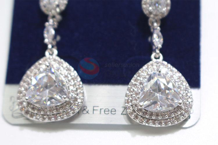 Superfine classic zircon earring