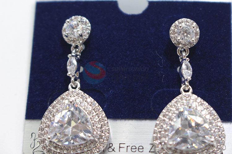 Superfine classic zircon earring