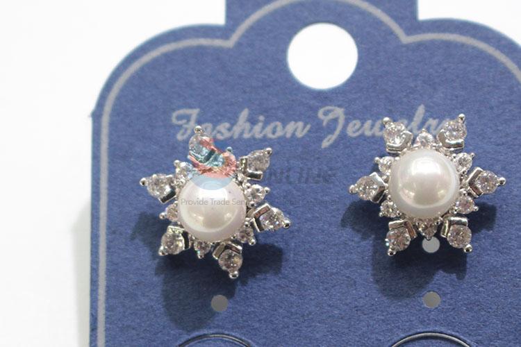 Fancy cheap top sale pearl&zircon ear stub