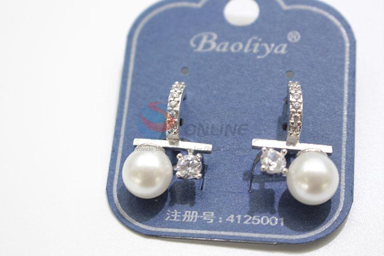 Competitive price pearl&zircon earring