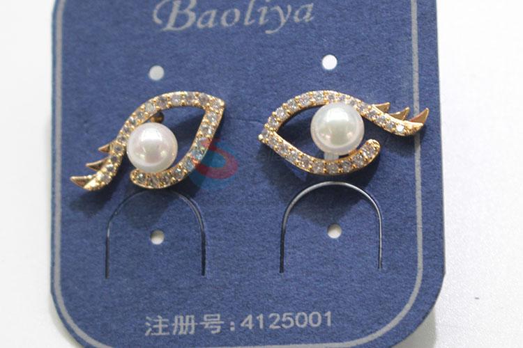 Promotional pearl&zircon ear stub