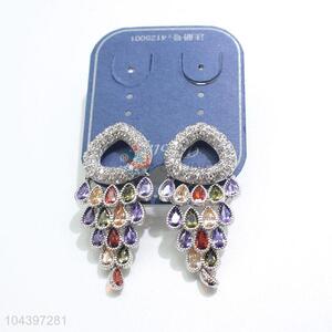 Wholesale colorful zircon earring