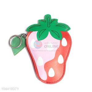 High sales promotional pvc strawberry printing coin bag