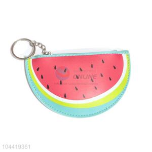 Bottom price good quality pvc watermelon printing coin bag