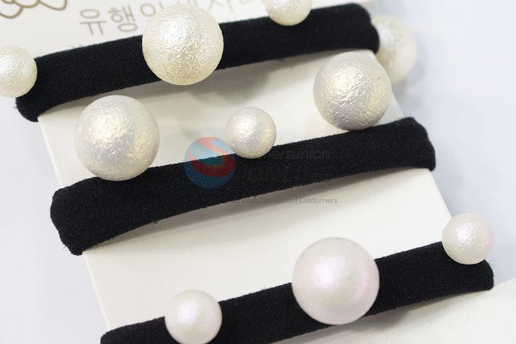 Fashion pearl decorative hair tie ring wrist band