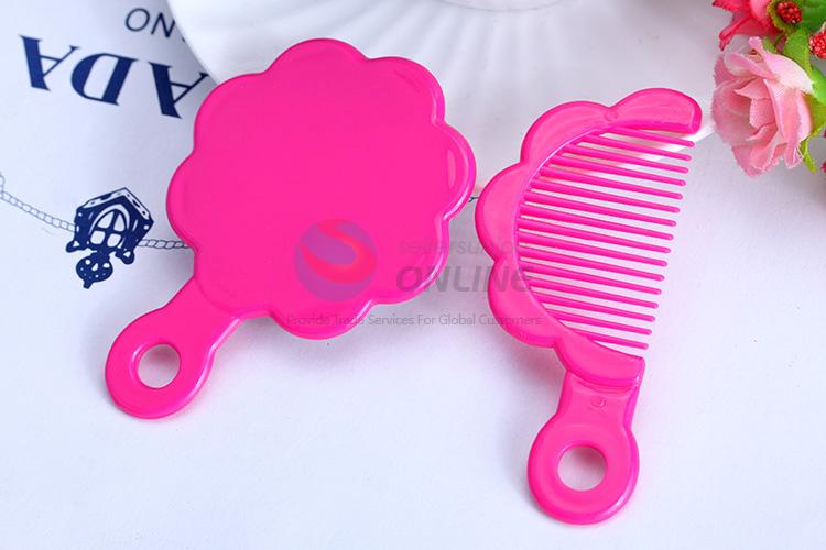 Good quality top sale plastic mirror&comb set