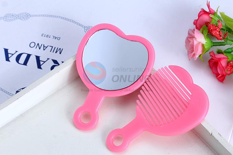 High quality promotional plastic mirror&comb set