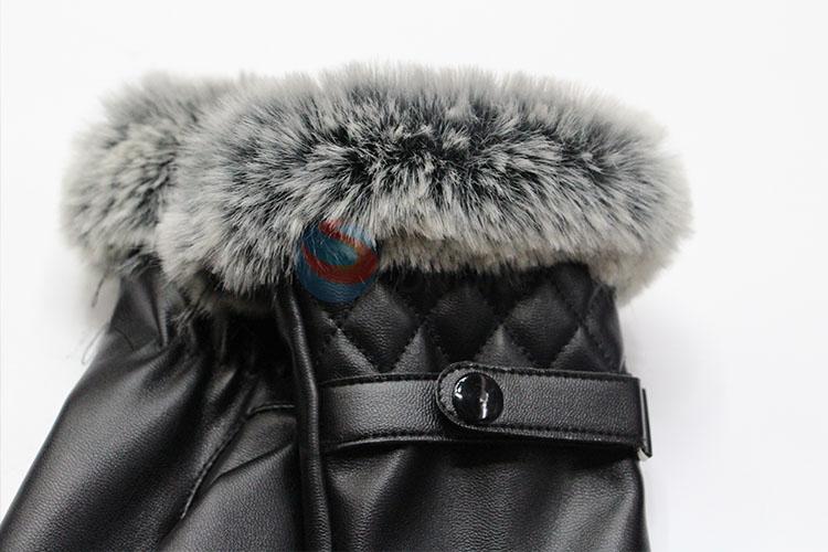 Bottom Price PU Women Dress Fashion Winter Gloves