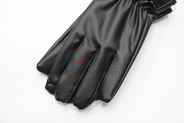 Competitive Price Winter Women Warm Mitten Fashion PU Gloves