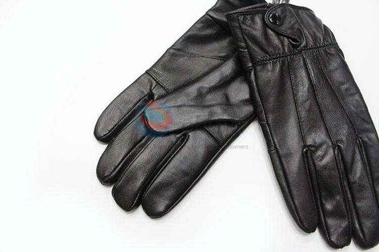 Modern Style Cycling Hiking Sports PU Glove Warm Men Gloves