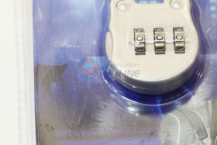 Eco-Friendly Cartoon 3 Digital Steel Wire Combination Lock Double Safety Code