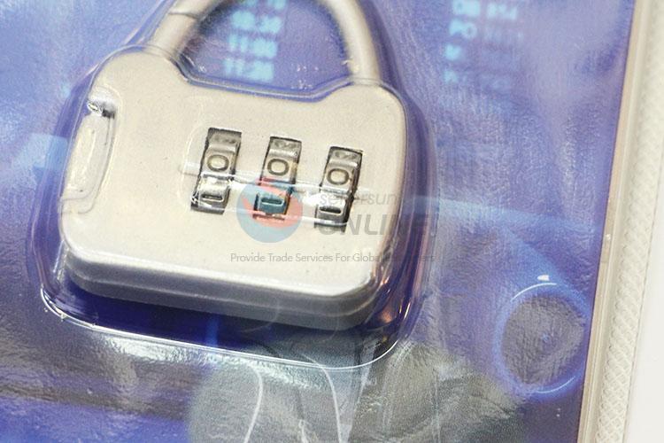 Portable Approved Cable Luggage Lock with 3-Digit Combination Password