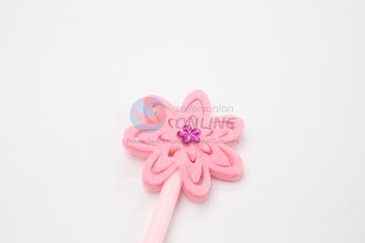 Pink Flower Design Plastic Ballpoint Pen