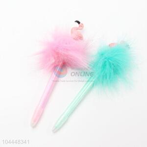 Flamingo Design Feather Plastic Ballpoint Pen