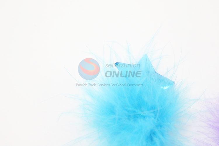 Star Design Feather Plastic Ballpoint Pen