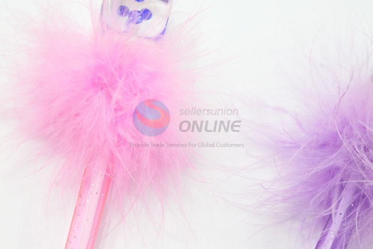 Dice Design Feather Plastic Ballpoint Pen