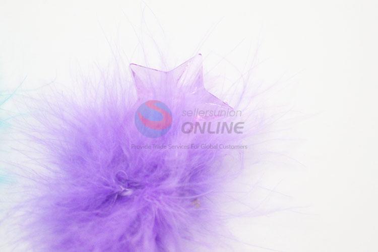 Star Design Feather Plastic Ballpoint Pen