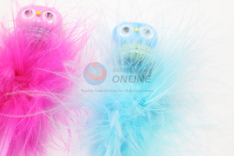 Owl Design Feather Plastic Ballpoint Pen