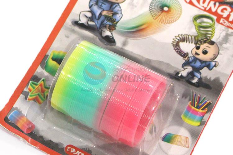 Unique Design DIY Toy Plastic Rainbow Spring