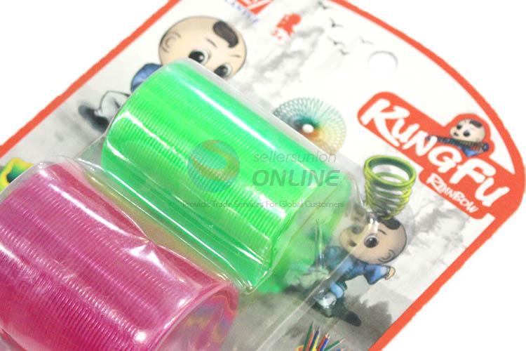 Unique Design Kungfu Series Rainbow Spring Plastic Toy