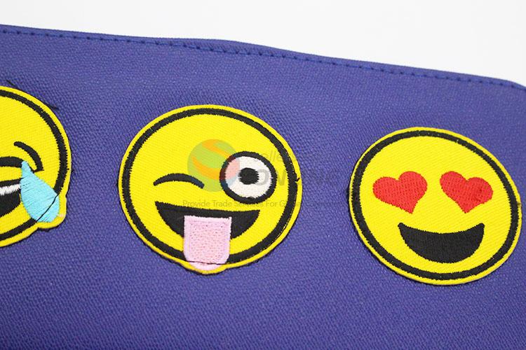 Emoji Pattern Fashion Semi Pu Leather Long Wallet