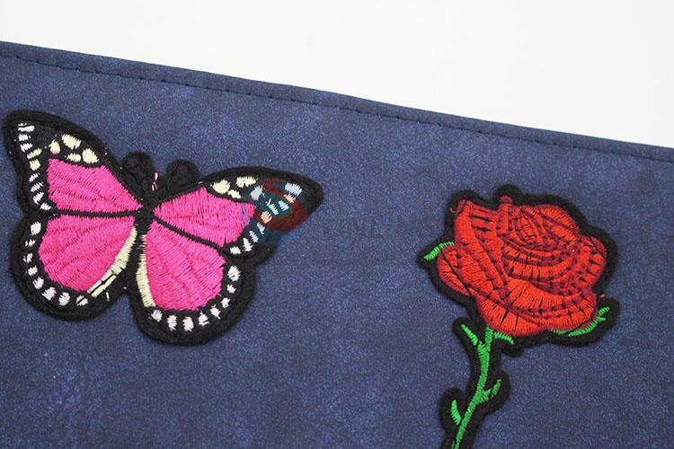 Butterfly Flower Fashion Women Cloth Wallet Long Purse