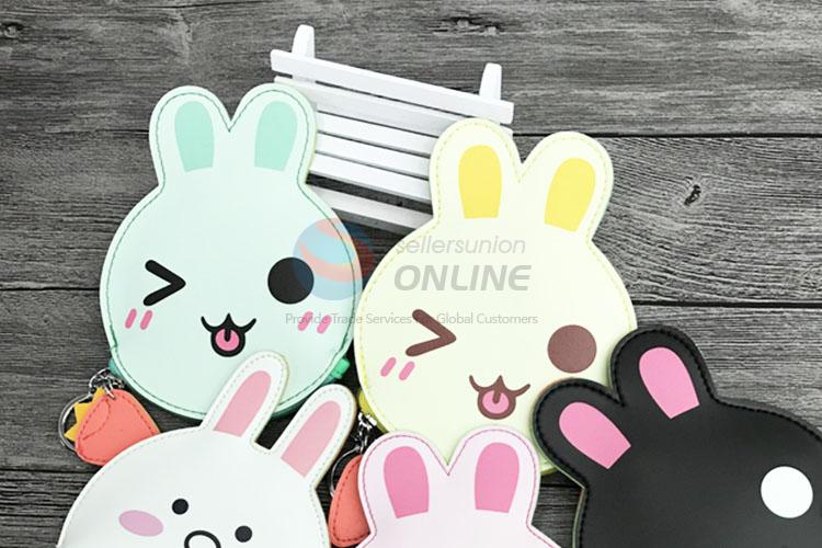 Rabbit Design Funny Women Portable Semi Pu Leather Wallet